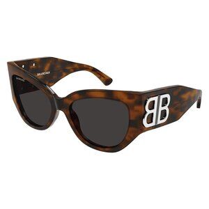 A0737Z New BALENCIAGA Everyday Havana Cat Eye BB0322S 003 Sunglasses Women
